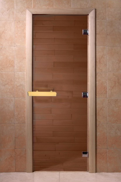 Дверь для бани и сауны DoorWood Теплый день Бронза 190 х 70